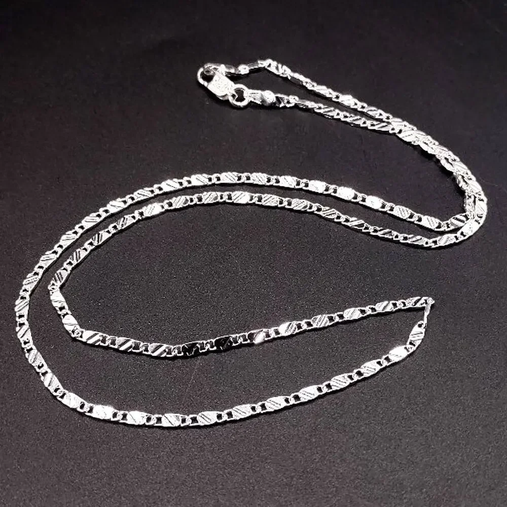 22 in. 925 Sterling Silver 2mm Spanish Chain Necklace Birthday Anniversary Gift